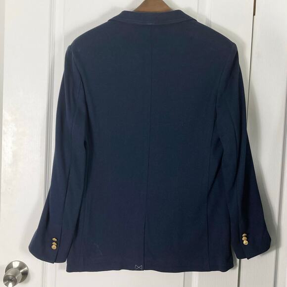 NWT BROOKS BROTHERS Jacket Blazer Sport-Coat 
 L Navy Gold-Button Cotton Unlined - Picture 2 of 15